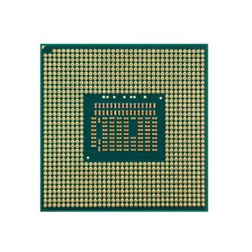 Modern processor for laptop, view from the pins side, isolated Stock Photos