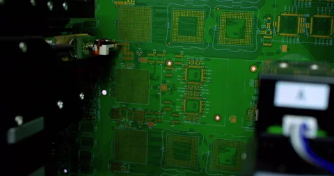 Modern Production of electronic circuit boards. Stock Footage 332851805
