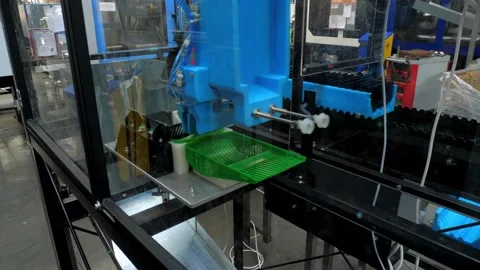 Modern production of plastic products. Stock Footage 140053779