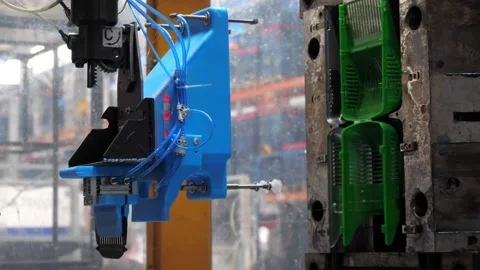 Modern production of plastic products. Stock Footage 140360099