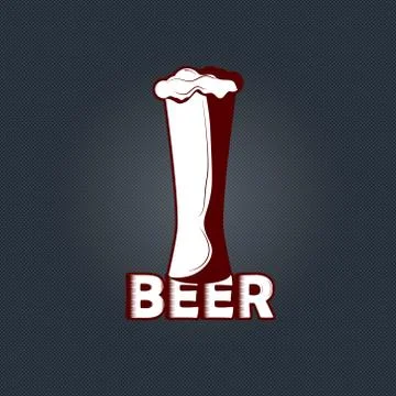 Modern professional cold beer template logo design Stock Illustration