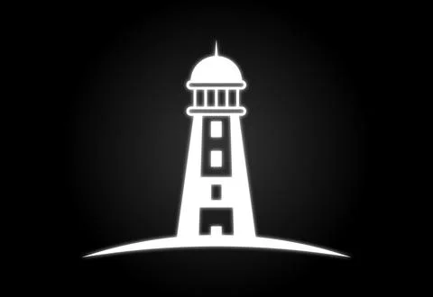Modern professional lighthouse logo emblem. Harbor logo, Lighthouse Logo de.. Stock Illustration