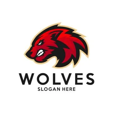 Modern professional Wolf logo for a sport team. Wolf logo vector illustration Stock Illustration