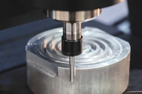 Modern programmable metalworking CNC multifunctional milling drilling grindin Stock Photos