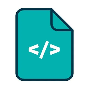 Modern programming code file. Vector. Stock Illustration