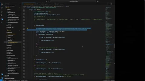 Modern programming, Coding in action, Closeup screen with digital codes and.. Stock Footage 333207140