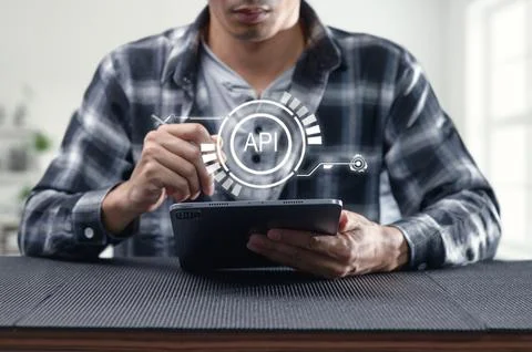 Modern Programming Interface Concepts Including API Usage Stockfoto's