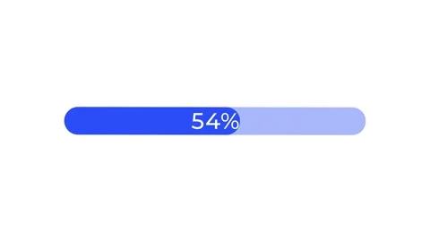 Modern Progress Bar Animation 100 Percent Clean UI Loading Interface Stock Footage 332627327