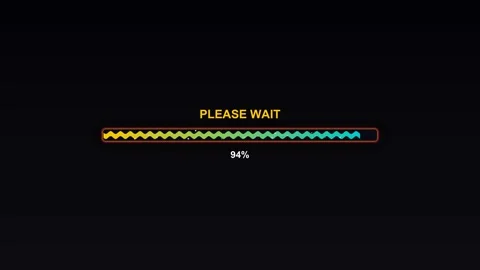 Modern progress bar animation shows loading status with bright colors and a.. Stock Footage 326523387