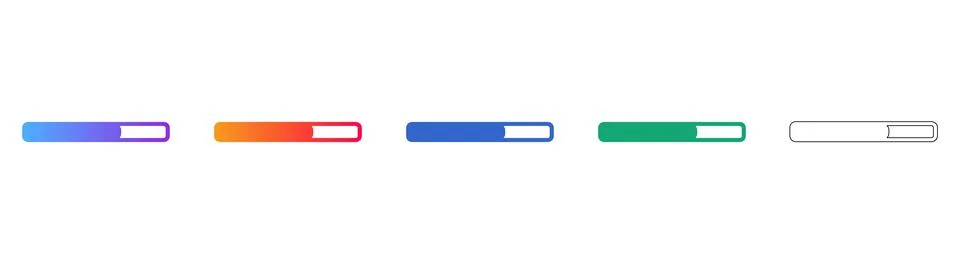 Modern Progress Bar Icons Set Stock Illustration