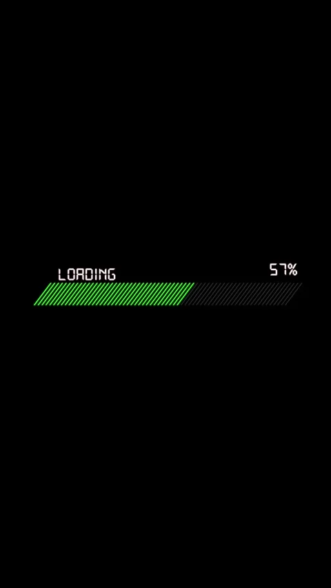 A modern progress bar showing 0100% with a glowing green indicator, perfect.. Stock Footage 337459744