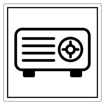 Modern Projector Icon for Presentation and Multimedia Use on Clean Background Stock Illustration