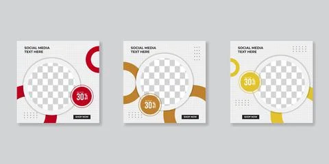 Modern promotion square web banner for social media mobile apps. Elegant sale Stock Illustration