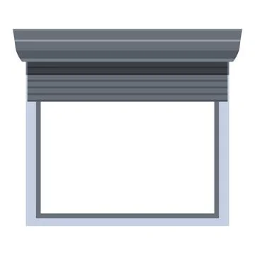 Modern protection system, gray window roller shutter providing security Stock Illustration