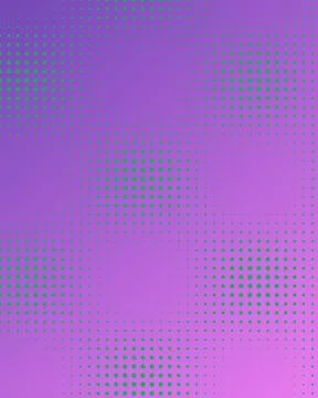 Modern purple and pink gradient background with vibrant green halftone dot .. Stock Illustration