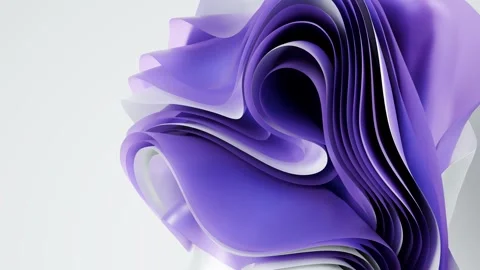 Modern Purple Fluent Waves 4K, Abstract Dynamic Background for Crypto &amp; Tech Stock Footage 326543201