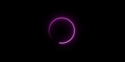 Modern purple glowing preloader and progress loading circle on black background. Stock Footage 112367559
