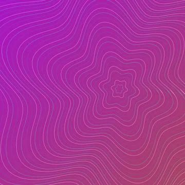 Modern Purple Gradient Abstract Topographic Line Pattern Background with Wa.. Illustration
