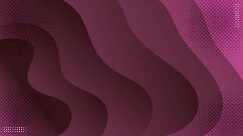 Modern purple magenta gradient waves layers halftone banner background. Vec.. Stock Illustration