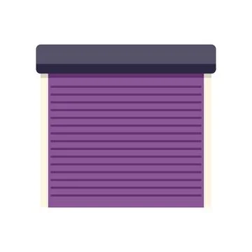 Modern purple roller shutter door vector illustration Stock Illustration