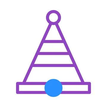 Modern Pyramid Chart Icon with Circle Elements Stock Illustration