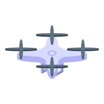Modern quadcopter drone hovering in the air Stock Illustration