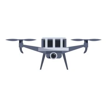 Modern quadcopter drone hovering, capturing aerial footage Stock Illustration