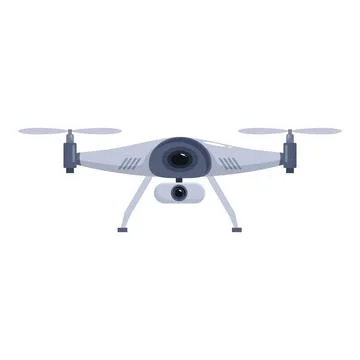 Modern quadcopter drone hovering, showcasing advanced technology Stock Illustration