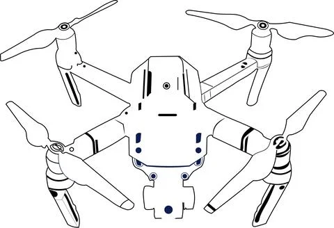 Modern Quadcopter Drone Illustration Stock Illustration