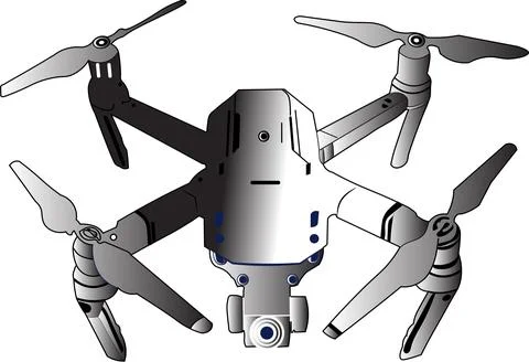 Modern Quadcopter Drone Illustration 스톡 일러스트