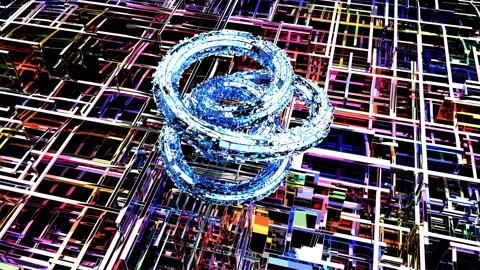 Modern quantum computer server Data technology virtual reality architecture able Stock Footage 159060568