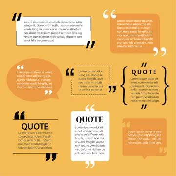 Modern quote text template design elements Stock Illustration