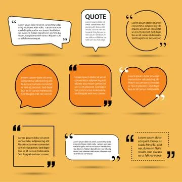 Modern quote text template design elements Illustrazione stock