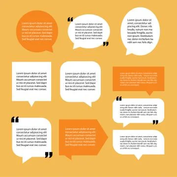 Modern quote text template design elements Stock Illustration