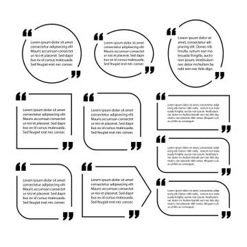 Modern quote text template design elements Illustrazione stock