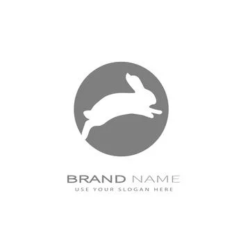 Modern rabbit design logo Stock Illustration