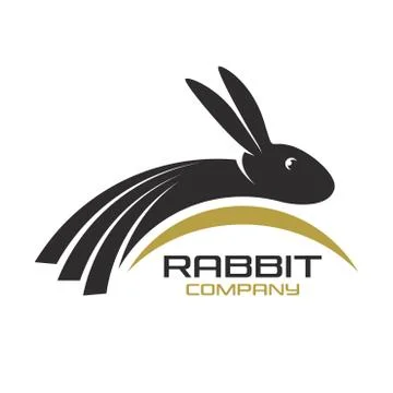 Modern rabbit logo Stock Illustration