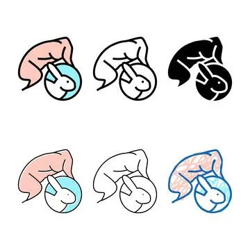 Modern rabbit meat carcass color icon vector Stock Illustration
