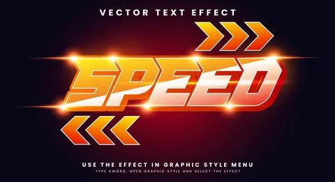 Modern Racer speed editable text effect Template Stock Illustration