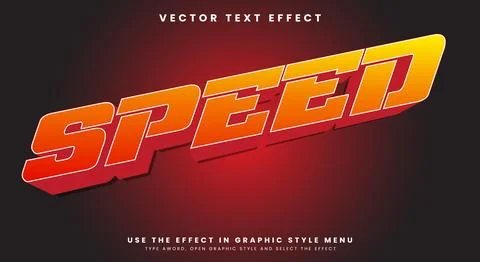 Modern Racer speed editable text effect Template Stock Illustration