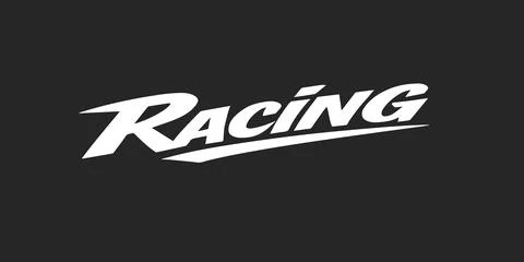 Modern Racing Lettering Vector - Sleek Performance Sticker Stock Illustration