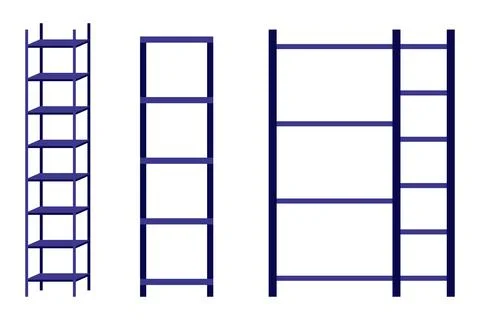 Modern rack big set with different shape and size Stock Illustration