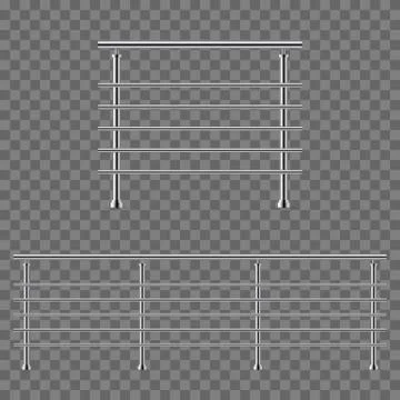 Modern railing vector illustration isolated Illustrazione stock