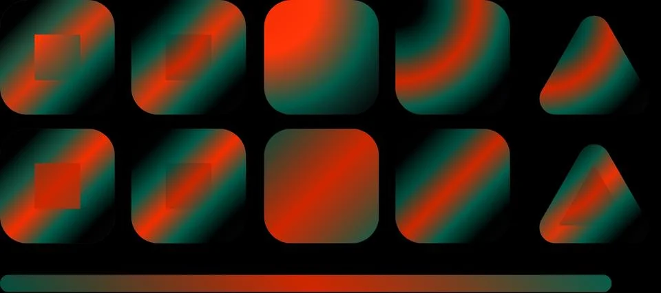 Modern rainbow dark Inspired Multi Unique Texture Pack Shiny Blurry Minimal.. 库存插图