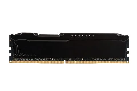 Modern RAM memory module with black radiator Stock Photos