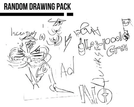 Modern Random Pack Drawings Inspired Multi Unique Texture Pack Shiny Blurry.. Stock Illustration