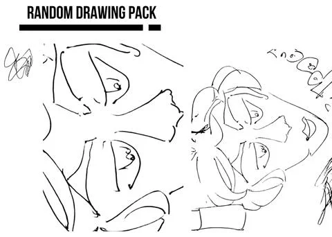Modern Random Pack Drawings Inspired Multi Unique Texture Pack Shiny Blurry.. Stock Illustration
