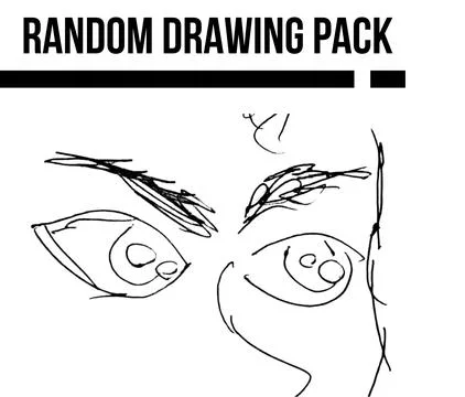 Modern Random Pack Drawings Inspired Multi Unique Texture Pack Shiny Blurry.. Stock Illustration