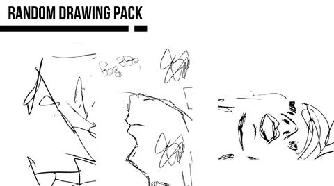 Modern Random Pack Drawings Inspired Multi Unique Texture Pack Shiny Blurry.. Illustrazione stock