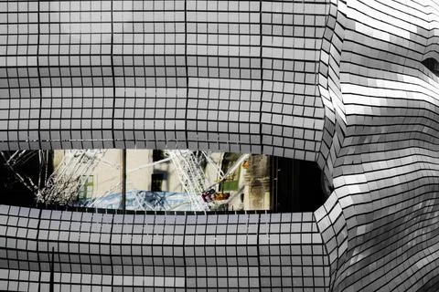 Modern rare facade Stock Photos